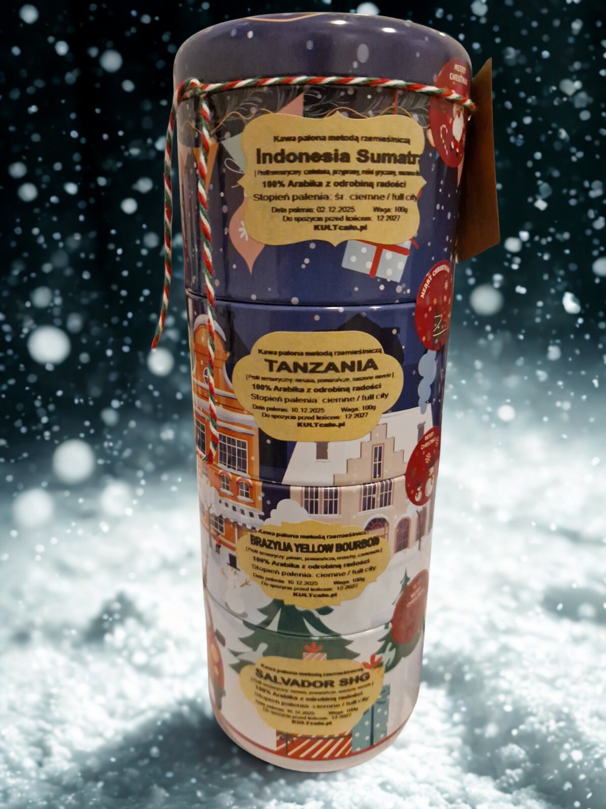 Świąteczny Zestaw Puszek z Kawą Xmas