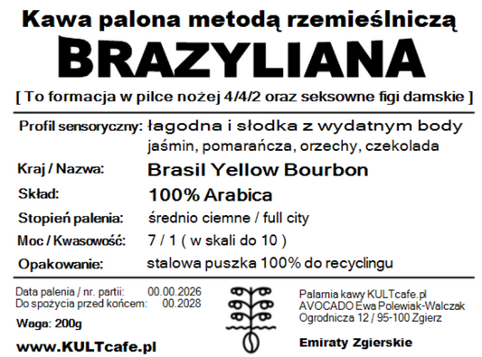 Kawa ziarnista BRAZYLIANA - Brazylia
