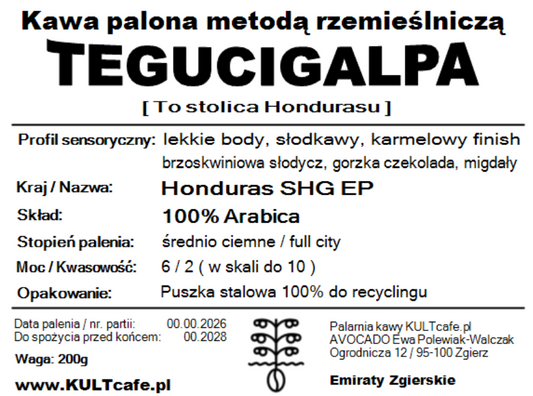 Kawa ziarnista TEGUCIGALPA - Honduras