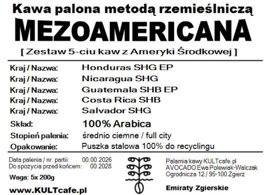 Zestaw kaw z Ameryki Środkowej - MEZOAMERICANA set